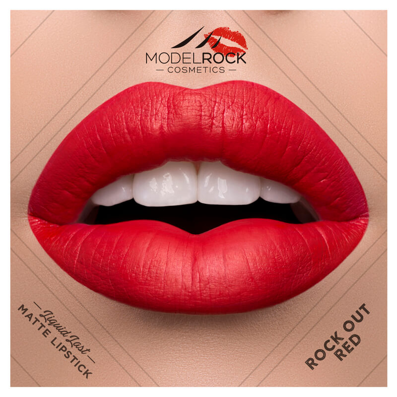 Model Rock - Liquid to Matte Longwear Lipstick **ROCK-OUT RED**